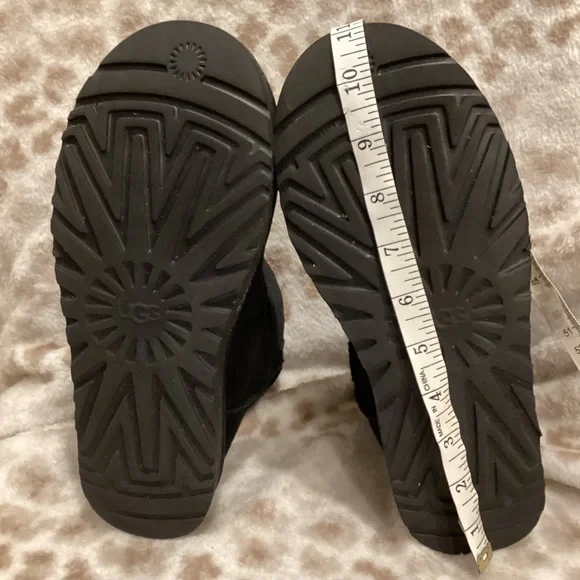 UGG Classic Mini Turnlock Bling Swarovski Crystal Black Boot, Size 8 - Picture 15 of 16